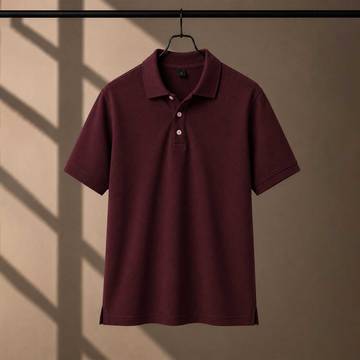 220 GSM Cotton Polo Maroon tshirt