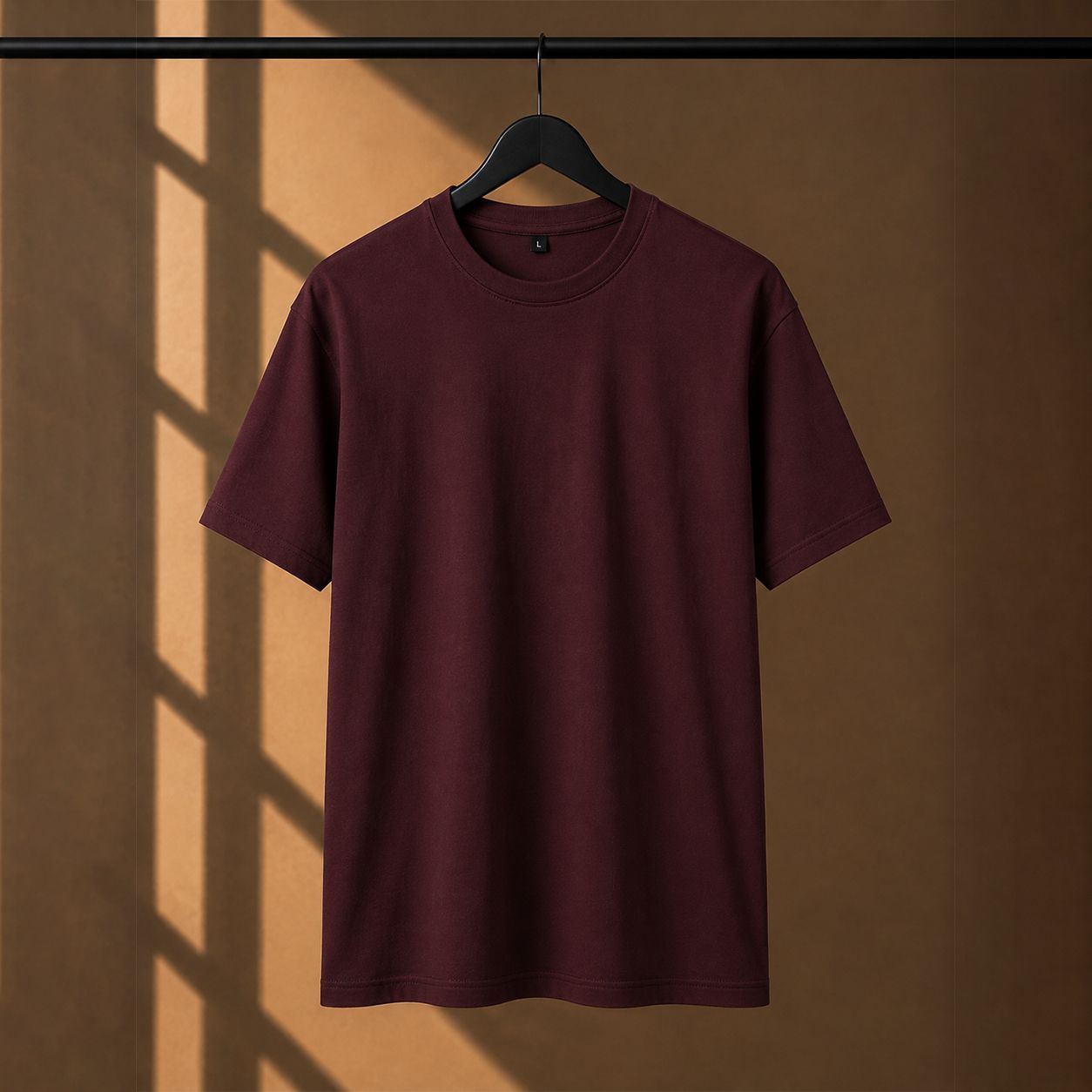 180 GSM Regular Fit Maroon T-Shirt