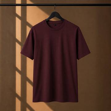 180 GSM Regular Fit Maroon T-Shirt