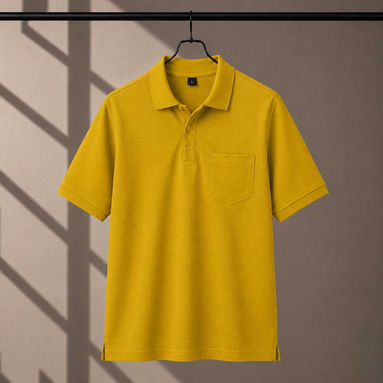 220 GSM Cotton Packet Polo Mastard tshirt