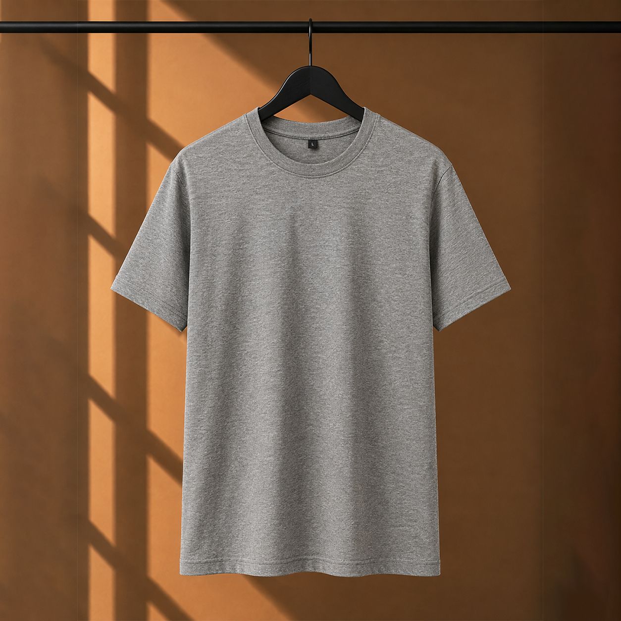 180 GSM Regular Fit GreyMelange T-Shirt