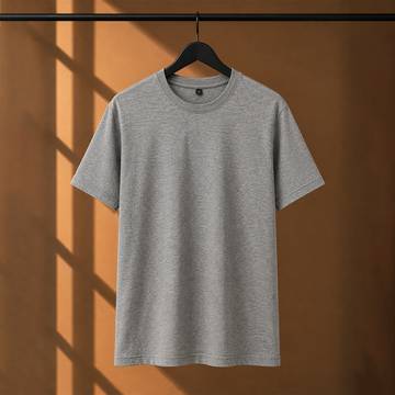 180 GSM Regular Fit GreyMelange T-Shirt
