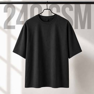 240 GSM Oversize black T-Shirt