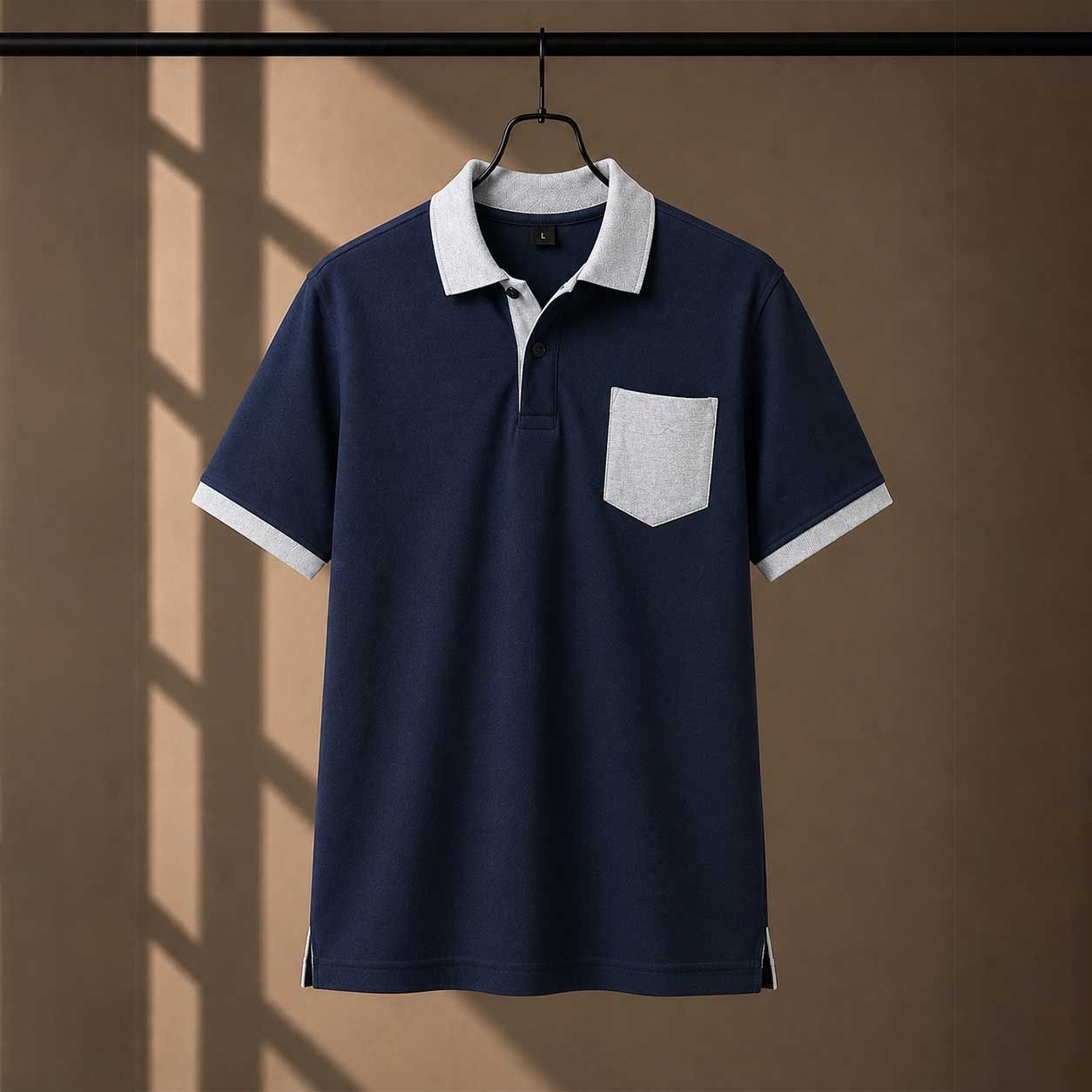 220 GSM Cotton Packet Polo NavyBlue tshirt