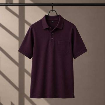 220 GSM Cotton Packet Polo Maroon tshirt