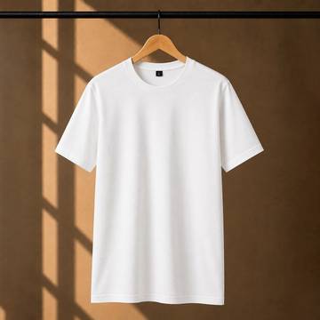 180 GSM Regular Fit White T-Shirt