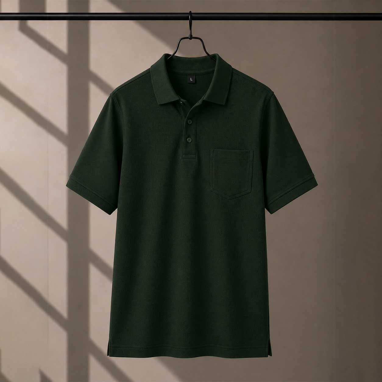 220 GSM Cotton Packet Polo DarkGreen tshirt