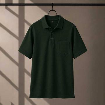 220 GSM Cotton Packet Polo DarkGreen tshirt
