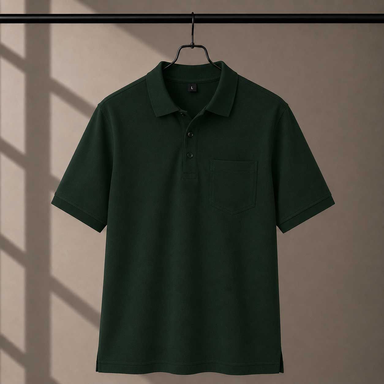 220 GSM Cotton Packet Polo Green tshirt