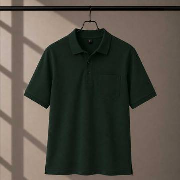 220 GSM Cotton Packet Polo Green tshirt