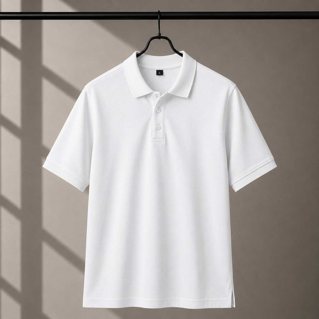 200 GSM Polyester Polo White tshirt