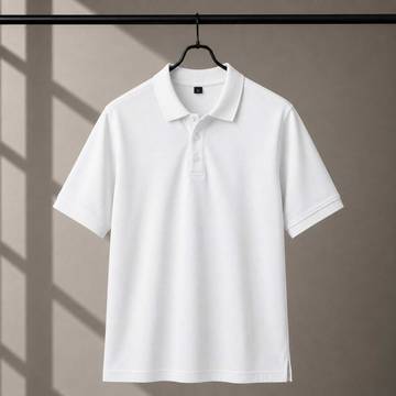 200 GSM Polyester Polo White tshirt