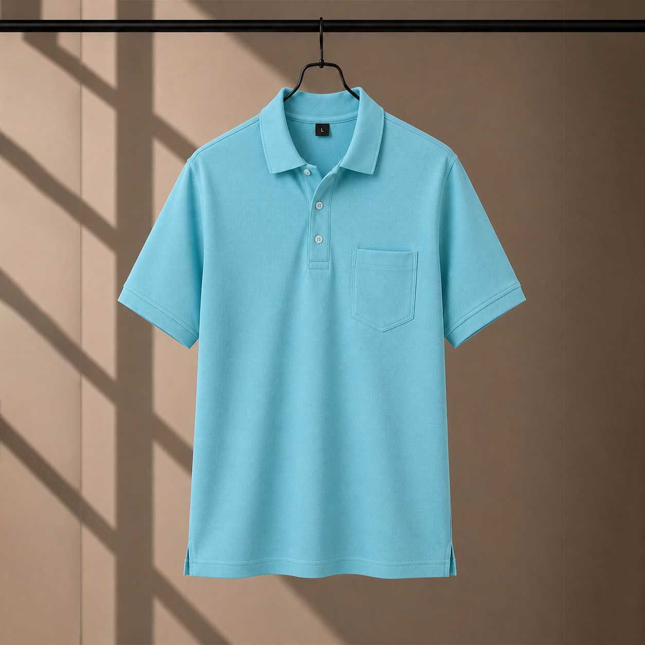 220 GSM Cotton Packet Polo SkyBlue tshirt