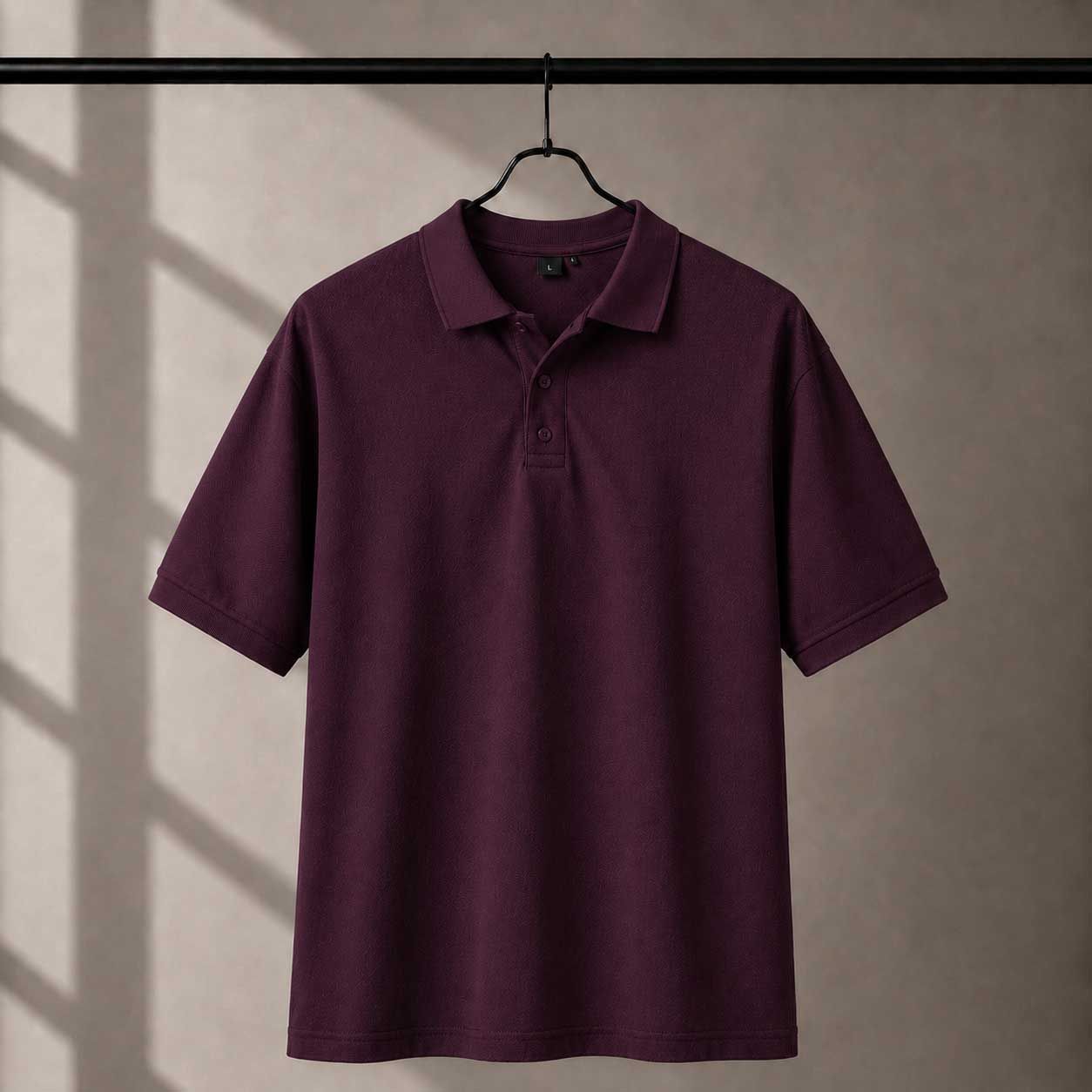 200 GSM Polyester Polo Maroon tshirt