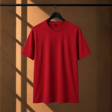 180 GSM Regular Fit Red T-Shirt