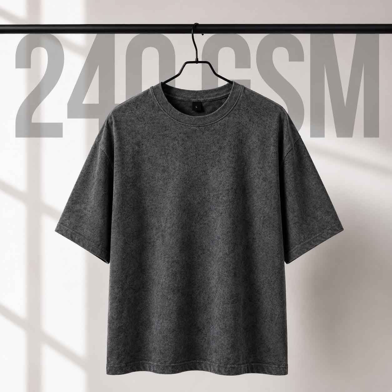 240 GSM Oversize Charcoal T-Shirt