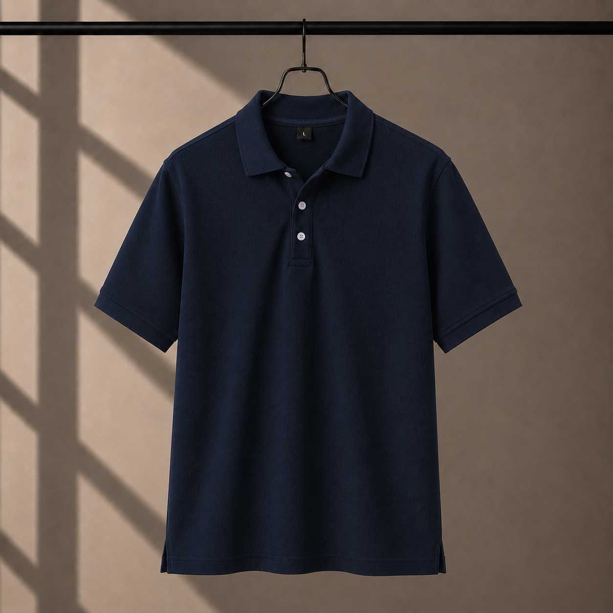 220 GSM Cotton Polo Black tshirt