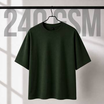 240 GSM Oversize Dark Green T-Shirt